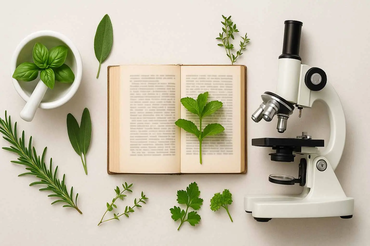 Natural herbs and botanicals used in evidence-based medicine